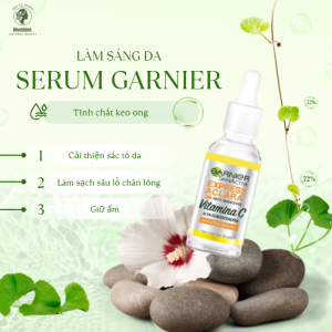Dưỡng chất cho da dầu mụn Garnier Bright Complete Anti-Acnes Booster Serum 4% 30ml (april)