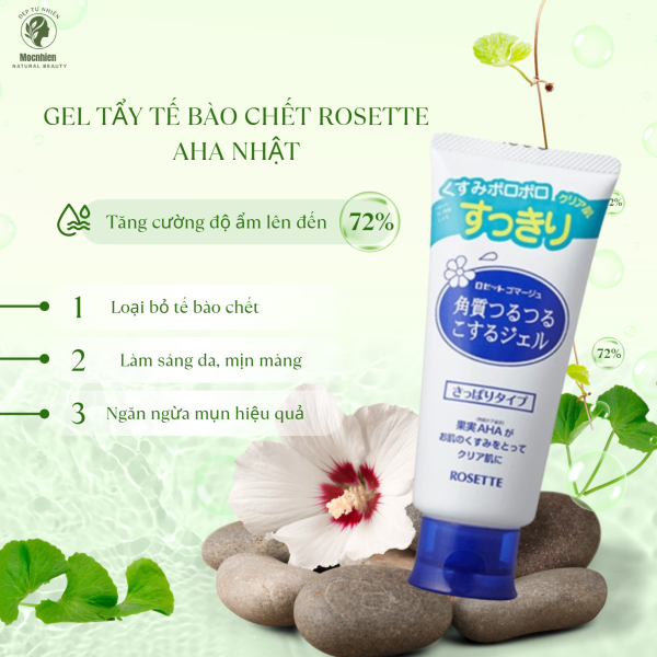 Gel tẩy tế bào chết Rosette Aha Nhật