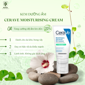 Kem dưỡng ẩm phục hồi chuyên sâu và giữ da ẩm mịn suốt 48H CERAVE MOISTURISING CREAM 50ml