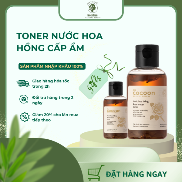 TONER NƯỚC HOA HỒNG CẤP ẨM, MỀM DA 90ML