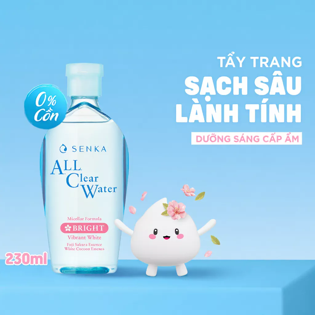 Nước tẩy trang Micellar Dưỡng Sáng Cấp ẩm 230ml - Ảnh 2