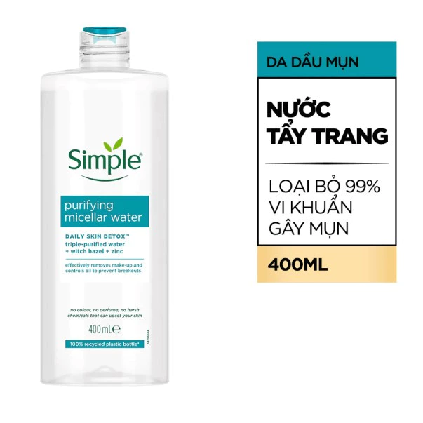 Nước Tẩy Trang Simple Micellar Water - Ảnh 3